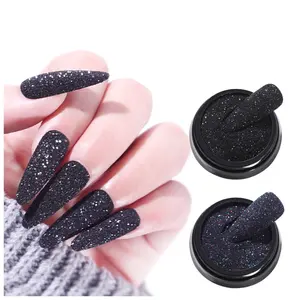 7 Colors To Choose From Starlight Black Sand Glitter Nail Glitter