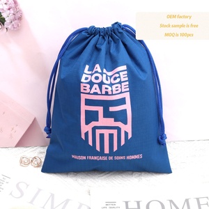 Bolsa reutilizable de tela de nailon con cordón para zapatos de bolos, bolsa de lavandería de fibra de poliéster 210D impresa con logotipo personalizado, bolsa de polvo de nailon - Product Image 5