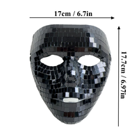 Masques tendance 2025, masque de fête boule disco, or, argent, noir, miroir, masque de danse, masque de mascarade pour Halloween, masque intégral