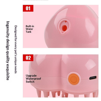 Brosse peigne vapeur ABS pour animaux de compagnie, éliminateur de poils, nettoyage et massage, pour chats et chiens
