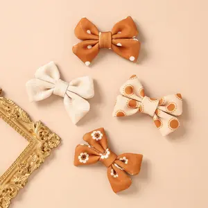 Ins vendita calda accessori per bambini europa e United Retro Bow Clip per capelli per bambini accessori per Clip laterali per ragazze all'ingrosso