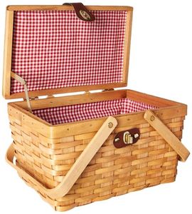 Cesta de <span class=keywords><strong>Picnic</strong></span> para <span class=keywords><strong>4</strong></span> <span class=keywords><strong>Personas</strong></span>, Madera Natural, Ligera, Personalizada, de Paja, en Forma de Corazón, Económica, Desechable, Accesorios - Product Image 3