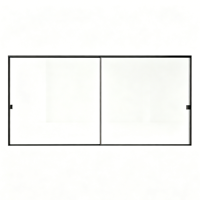 Fenêtre coulissante panoramique large minimaliste EBON, double vitrage moderne, cadre en alliage d'aluminium étroit, pour villa de luxe