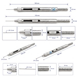 Al Mida Healthcare - Medidor de Profundidad de Acero Inoxidable, Instrumento Quirúrgico de Medición de 0-75 mm, 0-85 mm, Medidor de Profundidad para Tornillos Óseos - Product Image 6