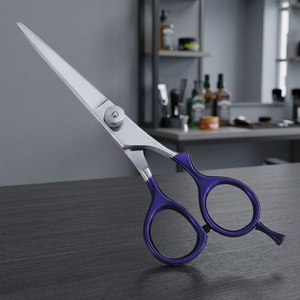 Ciseaux de coiffure professionnels en acier inoxydable à pointe affûtée pour droitiers, à long manche - Product Image 3