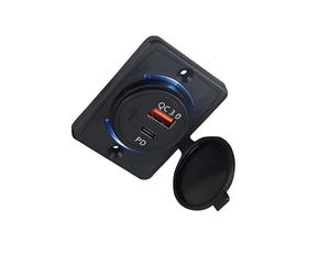 Chargeur de voiture universel double PD Type C et USB QC 3.0 3 ports 20W pour téléphones portables, bus, camions et véhicules modifiés - Product Image 1