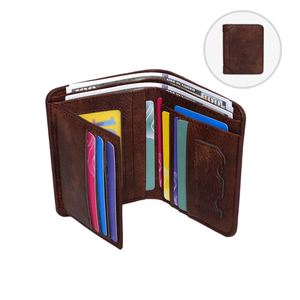 Cartera Delgada Retro de PU para Hombre, Triple Pliegue, Multifuncional, con Clip para Tarjetas de Identificación y Crédito, Solución Práctica para Guardar Dinero - Product Image 3