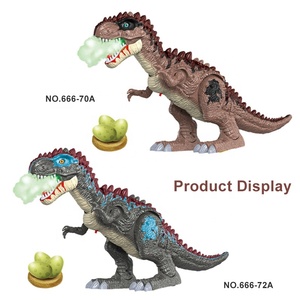 Dinosauro telecomandato per bambini deporre giocattoli con uova Spray elettrico tirannosauro Rex giocattoli sonori di simulazione di luce verde - Product Image 6