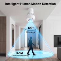 Support de lampe à capteur PIR PC réglable à 360 degrés, prise intelligente à commande de précision pour l'automatisation des bâtiments E27 B22