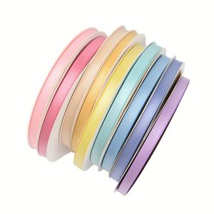 ริบบิ้นซาตินโพลีเอสเตอร์สีมาการองแบบด้านเดียว ขนาด 1 ซม. x 100 หลา/ม้วน สำหรับงาน DIY ห่อดอกไม้ ตกแต่งกล่องเค้ก - Product Image 4