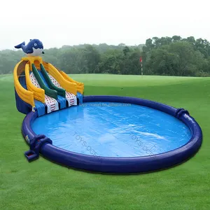 2023 नई गर्मियों में बड़ा पूल के साथ inflatable पानी के खेल inflatable स्लाइड वाणिज्यिक inflatable पानी स्लाइड