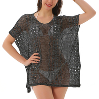 Robe de plage sexy et respirante pour femme, 100% polyester, pour la plage, la piscine, maillot de bain, robe en crochet
