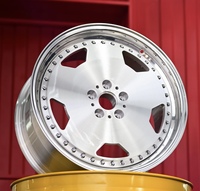 Nouvelle jante forgée personnalisable 17-24 pouces 5x112 5x114.3, finition argent poli, rivets, 5 branches, en alliage d'aluminium pour Mercedes Classe S W222