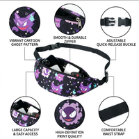 Sac banane étanche en nylon à motif de fruits personnalisé avec fermeture éclair, sac de poitrine bandoulière de voyage à motif de dessin animé, idéal pour les festivals, avec logo