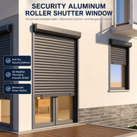 Porte à enroulement électrique en aluminium durable, personnalisée, haute sécurité, automatique, isolée, pour fenêtre
