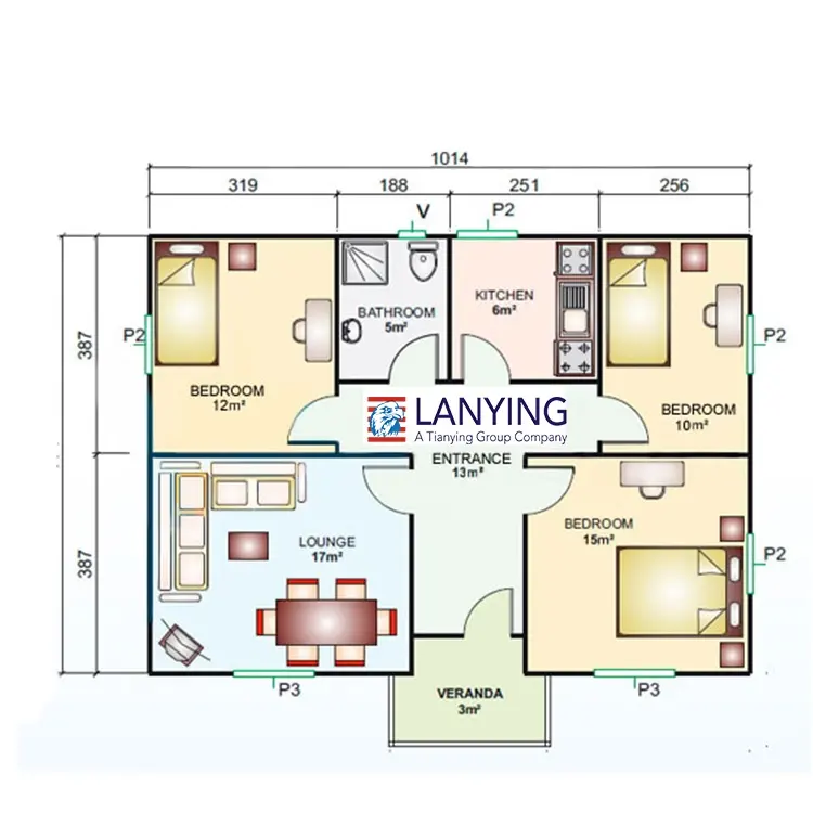 Kit de maison préfabriquées modulaires de haute qualité, prix bas, bâtiment d'appartement, maison préfabriquée