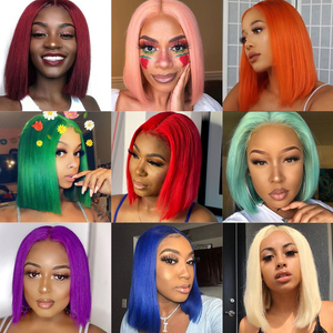 Venta al por mayor: Nueva llegada de pelucas de cabello humano liso corto tipo bob <span class=keywords><strong>M</strong></span> Lagos con encaje frontal HD 13x4 para mujeres afroamericanas - Product Image 6