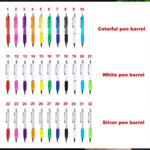 Meilleur stylo bille promotionnel pas cher avec logo personnalisé, corps en plastique 1,0 mm, orange jaune, imprimé sur mesure pour l'école et le bureau - Product Image 6