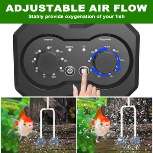 Bomba de Oxígeno para Pecera, Aireador Solar Dividido con Doble Salida de Aire, Modo de Diez Horas, Equipo de Aireación para Peceras de Betta y Acuarios Interiores - Product Image 4