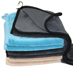 Micro Fiber Pile Auto Care Microfibre Detailing Microfiber Car Wash Cleaning Cloth Twisted Large Twisted Loop Car Drying Towel