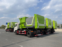 Camion à ordures diesel Vuxron 18T de taille moyenne avec bras à crochet, compacteur amovible pour recyclage, transmission 6x4, moteur et boîte de vitesses