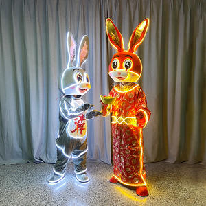 أضواء ليد ازياء أرنب للكبار عيد الميلاد والهالوين أداء المرحلة الملابس-الترويجي رخيصة زينة الحزب - Product Image 3