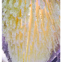 Best Seller 100cm Bunga Buatan Sutra Realistis Buatan Tangan, Untaian Kelopak Hydrangea Anggrek untuk Tahun Baru