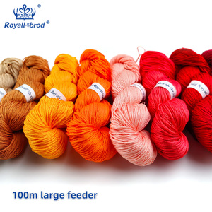 로얄리브로드 200m 싱글 다이 100% 코튼 크로스 스티치 실 482색 바느질 자수 친환경 내마모성 - Product Image 4
