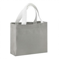 Uxcell Petit sac fourre-tout en toile de couleur unie pour femme, léger, réutilisable, avec poignée, sans fermeture, sans motif graphique