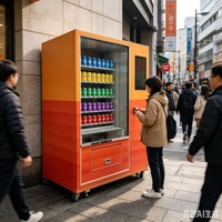 Distributeur automatique à convoyeur : système de distribution fluide pour snacks et boissons avec sortie de produits stable