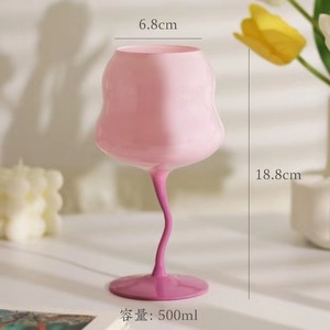 500ml Macarone Cream Twist Tall Cup Irregular Shape Drunk Man's Red Champagne <b>Wine</b> Glasses <b>Goblet</b> Red <b>Wine</b> Glass - Product Image 4