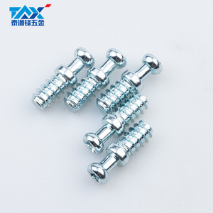 2 In 1 Connector M6 Carbon Steel Shelf Support For Panel Furniture Durable - Product Image 1