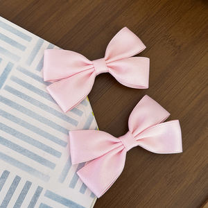 SASAACC韓国風ピンクの弓ヘアクリップとヘアバンドセット、ベビーBBクリップ、甘くてかわいいプリンセスヘアアクセサリー - Product Image 5