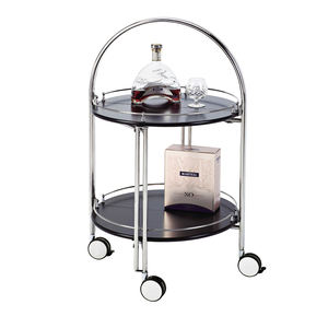 รถเข็นสแตนเลสแบบพกพาพับได้สองชั้นสำหรับโรงแรมร้านอาหาร - Product Image 1