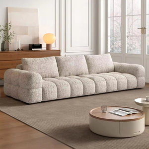 NOVA - Juego de Sofás Modulares de Esquina para Sala de Estar, Modernos, de Terciopelo Beige, de Dos Plazas, Rellenos de Esponja, para Uso en Hoteles - Product Image 4