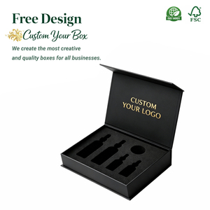 Caja de Regalo de Lujo para Velas Aromáticas, Caja de Regalo para Frascos de Velas, Cajas de Embalaje con Acabado Mate y Lámina Dorada para Velas - Product Image 1