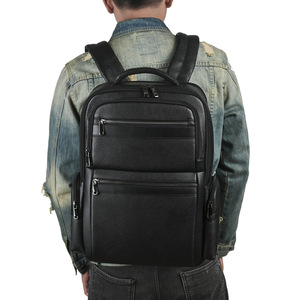 Men's Casual <b>Backpack</b> Black Large Capacity Laptop <b>Compartment</b> Shoulder Straps Solid Color Everyday Outfits - Product Image 2