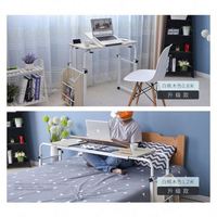 Bureau mobile pour ordinateur portable, table réglable pour lit, support de bureau surélevé pour lit d'hôpital avec tiroirs latéraux