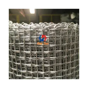 Lining edges hot dip galvanised woven 5*5mm square wire mesh