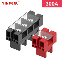 Bloc de bornes traversant haute tension 300A de style nord-américain pour applications automobiles, PBT, pour armoire de commande de robot industriel, PLC, PCS, UPS