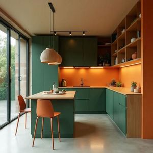 Cuisine américaine de luxe sur mesure, meubles de cuisine, design en placage de bois, armoires de cuisine - Product Image 6