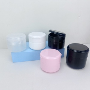 Eco Friendly Plastic PP White Pink Green Round Wide Mouth Skin Care <b>Eye</b> Cream Jar With Screw Lid 10g 30g 50g 100g 150g - Product Image 5