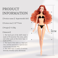 Vente en gros, nouveauté, poupée supermodèle de 32 cm pour fille avec un teint hâlé pour échantillon