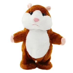 Repeat What You Say Funny Kids Stuffed Toys Talking Record Plush Interactive Toys for Gift cute happy Talking Hamster Plush