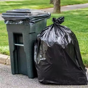 Standard Quality Black Garbage Bag Bin Liner Polyethylene Refuse Sacks Trash Bag for Export Selling From India - Product Image 5