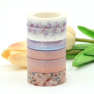 <span class=keywords><strong>Cinta</strong></span> Decorativa <span class=keywords><strong>Washi</strong></span> Dorada de 15mm*10m al por Mayor, en Existencia, para el Día de San Valentín, con Forma de Corazón y Rosa, para Envolver Regalos - Product Image 2