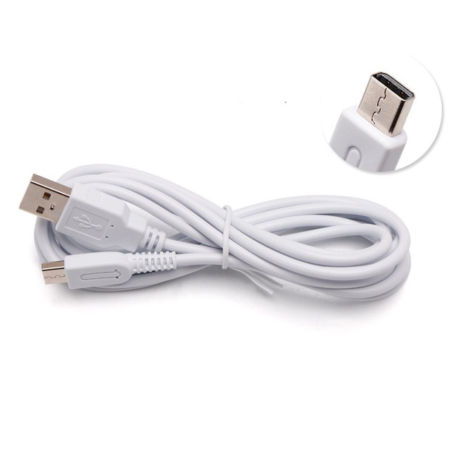 3M 10FT USB Power Supply Charging Cable for WII Gamepad Wii Pad Controller & Joypad-White