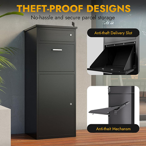 Jh-mech Gói giao hàng hộp cho các gói và thư Thêm lớn an ninh chống trộm có thể khóa kim loại giao hàng hộp gói - Product Image 4