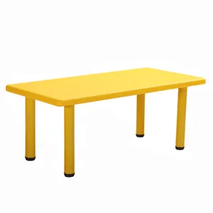 Luxury Children Long Type Rectangle Plastic Table For Kindergarten