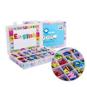 Tablero de imanes personalizados de aprendizaje en inglés para niños, juego de letras y números magnéticos de espuma EVA